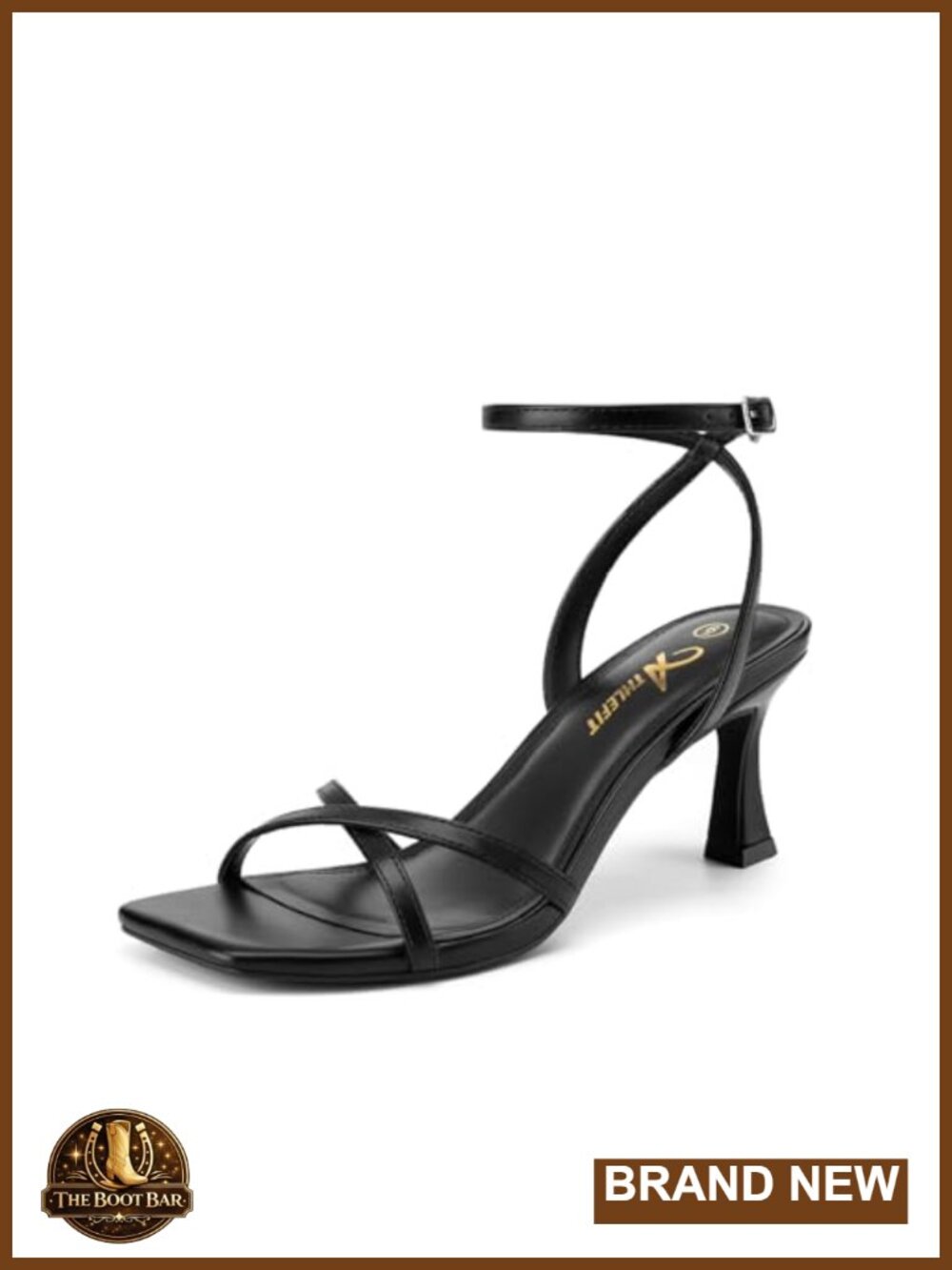 Kitten Heels Square Open Toe Strappy Heels for Women Prom Bridal